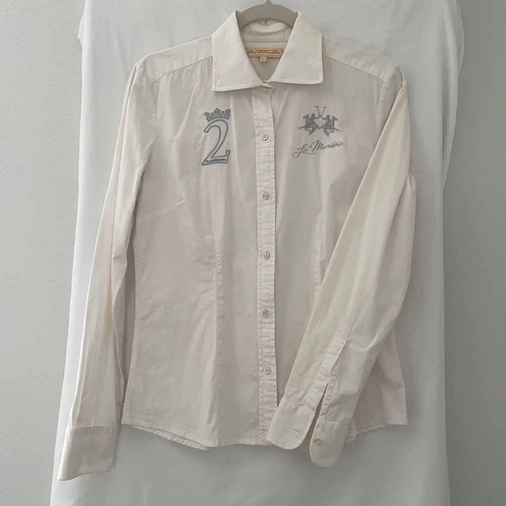 Basic Casual White Shirt by La Martina